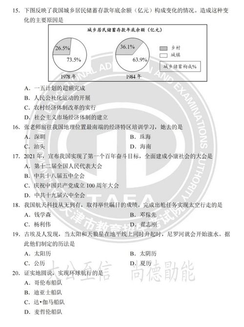 2024年天津中考歷史真題在線（圖片版）